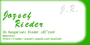 jozsef rieder business card